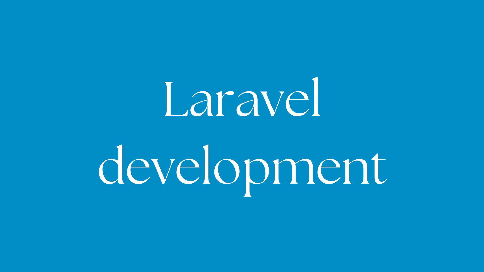 Laraveldevelopment
